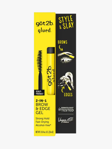 Got2b Glued Brow & Edge Gel in branded component on a light gray background